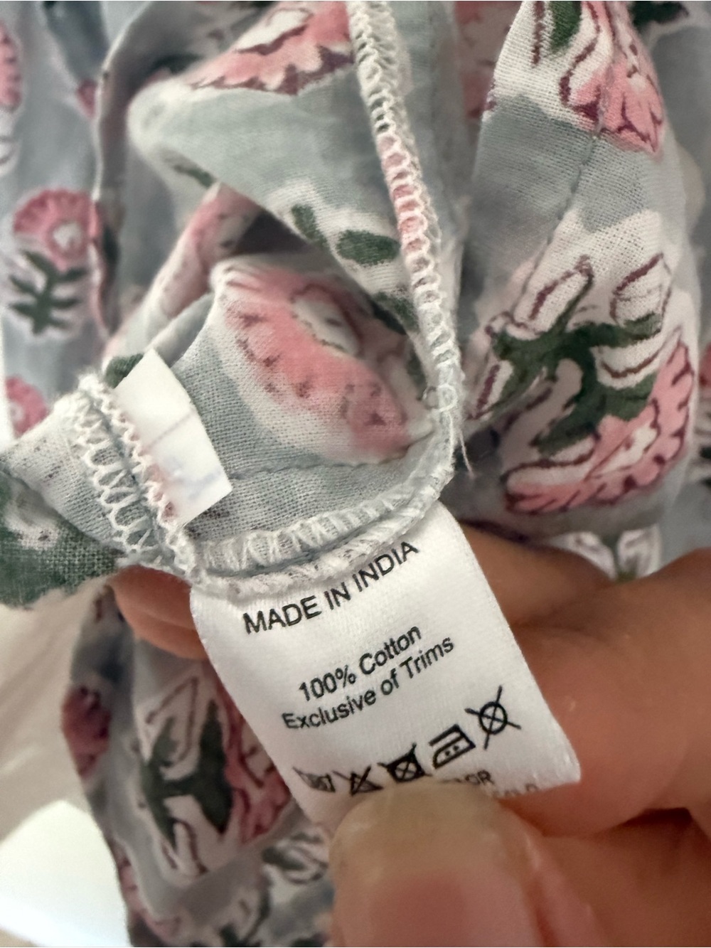 Marea Blouse Georgia Button Down Long Sleeve in Grey Pink Floral - Picture 4 of 6